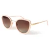 Lunettes De Soleil Binocle Eyewear Lisa Shiny Gold Nude Gradient Brown Polarized