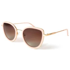 Lunettes De Soleil Binocle Eyewear Lisa Shiny Gold Nude Gradient Brown Polarized