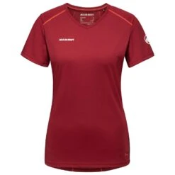 Tee-shirt De Trail Mammut Sertig W Blood Red/Hot Red