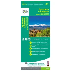 Carte IGN Pyrénées Catalanes Font-Romeu Massif Du Canigou