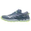 Chaussures De Trail Mizuno Wave Daichi 7 Wmn Vintage Indigo Subdued Blue Neo Lime