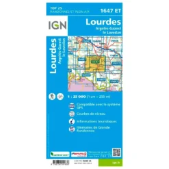 Carte IGN 1647ET Lourdes Argelès-Gazost Le Lavedan -Air Plein Escalade Magasin b4006a729145bc2f284e6546426e073faaac3a6d H230IGNBIV348998 0IGN0211248 2