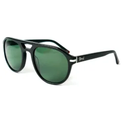 Lunettes De Soleil Binocle Eyewear Bradley Shiny Black Grey Green Polarized