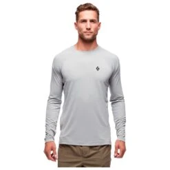 Tee-shirt D’escalade Black Diamond M Alpenglow L/S Crew Pewter