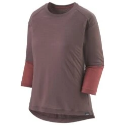Maillot VTT Patagonia W's Merino 3/4 Sleeve Bike Jersey Dusky Brown